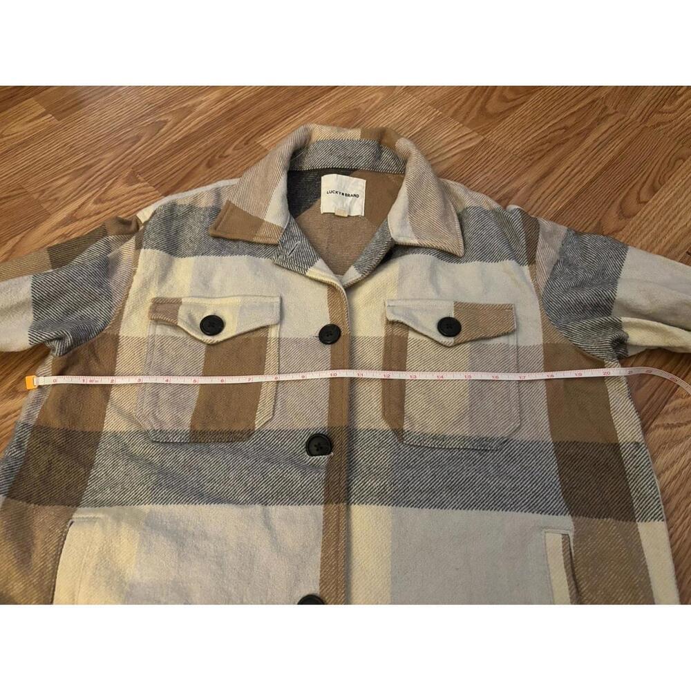 Lucky Brand Plaid Shacket Size XS - Picture 6 of 10